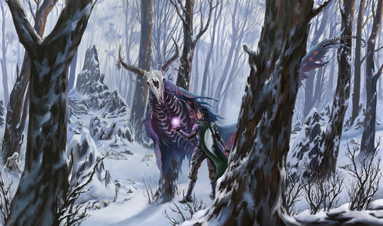 Dark spirit in the forest